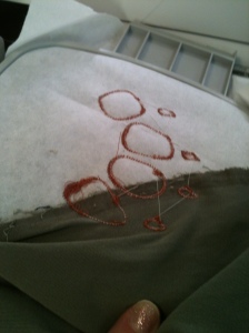 Oops embroidery